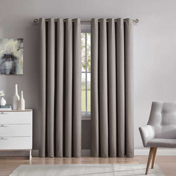 Bella Collection Abbey Eyelet Curtain Latte