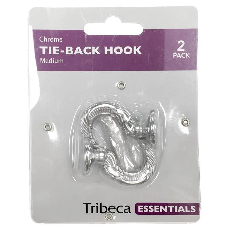 Tribeca Tieback Hook Chrome Chrome