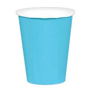 Amscan Caribbean Blue Paper Cups 20 Pack Caribbean Blue 9 oz