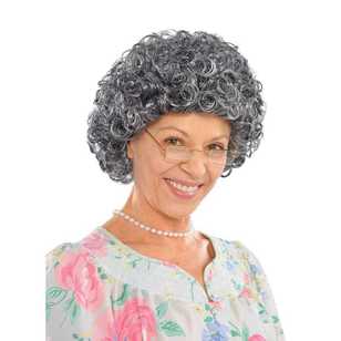 Amscan Granny Curly Wig Grey