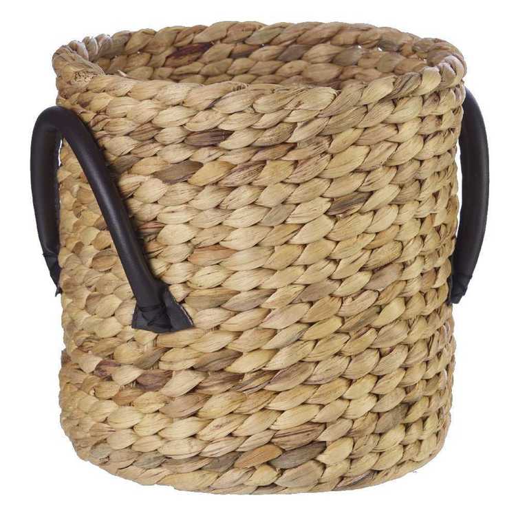 Living Space Matilda Round Basket With Handle Natural