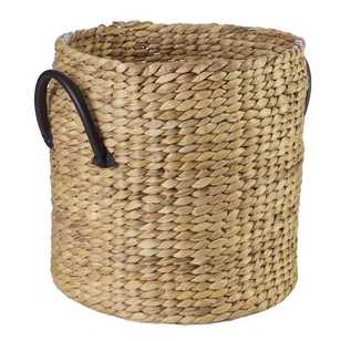 Living Space Matilda Round Basket With Handle Natural