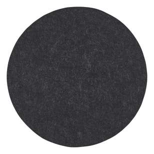 Ladelle Round Felt Placemat Black 38 x 38 cm