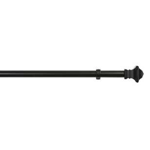 Mode Home 22 / 25 mm Noosa Crown Expandable Curtain Rod Set Black 132 ...