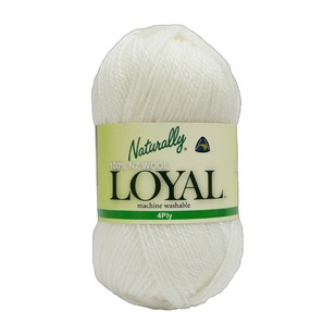 Naturally Loyal Plain 4 Ply Yarn 50 g 300 White