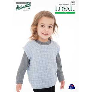 Naturally Loyal 4 Ply Girls Top K735 Pattern Book Multicoloured