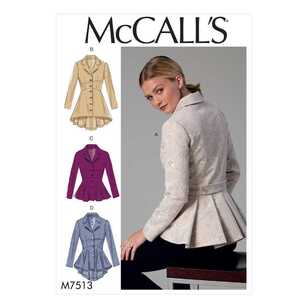 McCall's Pattern M7513 Misses' Notch-Collar