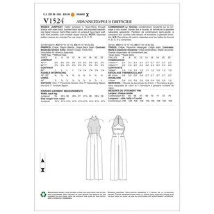 Vogue Pattern V1524 Misses' Jumpsuit