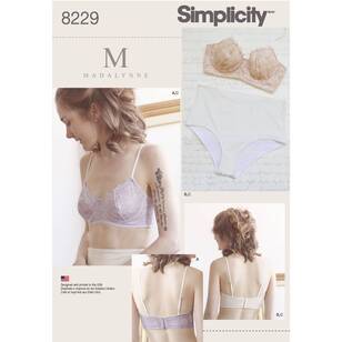 Simplicity Pattern 8229 Misses' Underwire Bras and Panties ALL SIZES