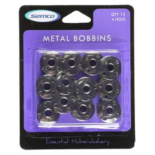 Semco 4-Hole Metal Bobbins Silver