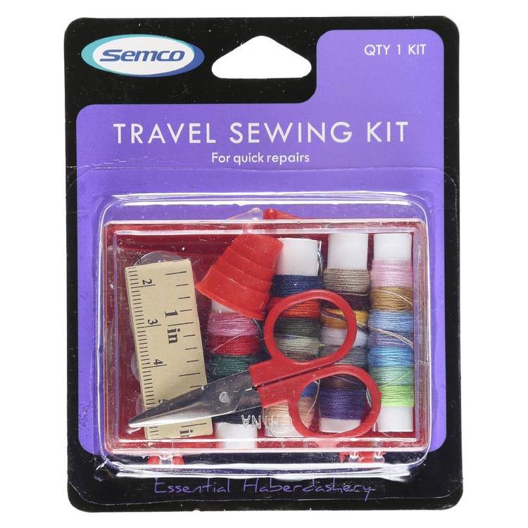 Semco Travel Sewing Kit Black & Clear