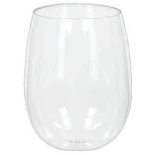 Amscan Stemless Wine Glass Clear 354 ml