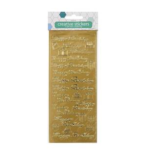 Arbee Happy Birthday With Cakes Golden Stickers Sheet Gold