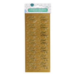 Arbee Thank You With Flower Sticker Gold