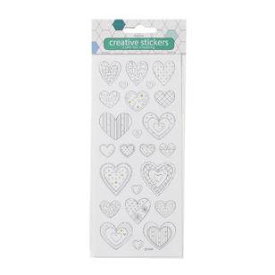 Arbee Hearts Sticker White
