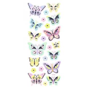 Arbee Foil Butterfly Sticker Multicoloured