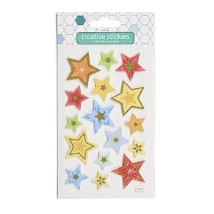 Arbee Stars Glitter Foam Sticker Multicoloured
