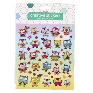 Arbee Owls Colourful Stickers Sheet Multicoloured