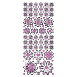 Arbee Flowers Mix Glitter Sticker Multicoloured