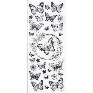 Arbee Butterfly Sticker Silver