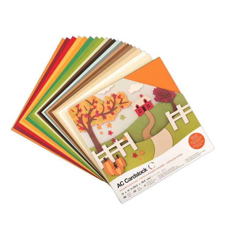 American Crafts Autumn Cardstock Multicoloured 12 in