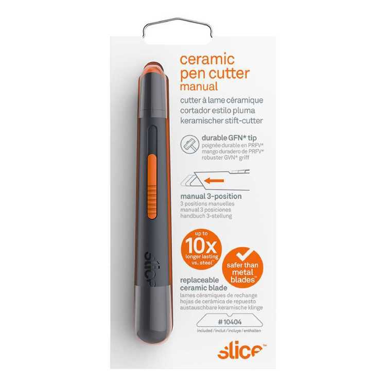 Slice Manual Retractable Pen Cutter Metallic