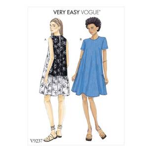 Vogue Pattern V9237 A-Line, Back Ruffle Dresses