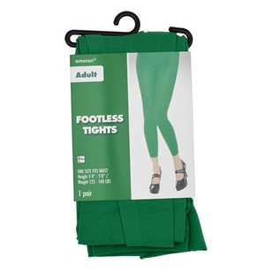 Amscan Mix N Match Footless Tights Green One Size Fits Most