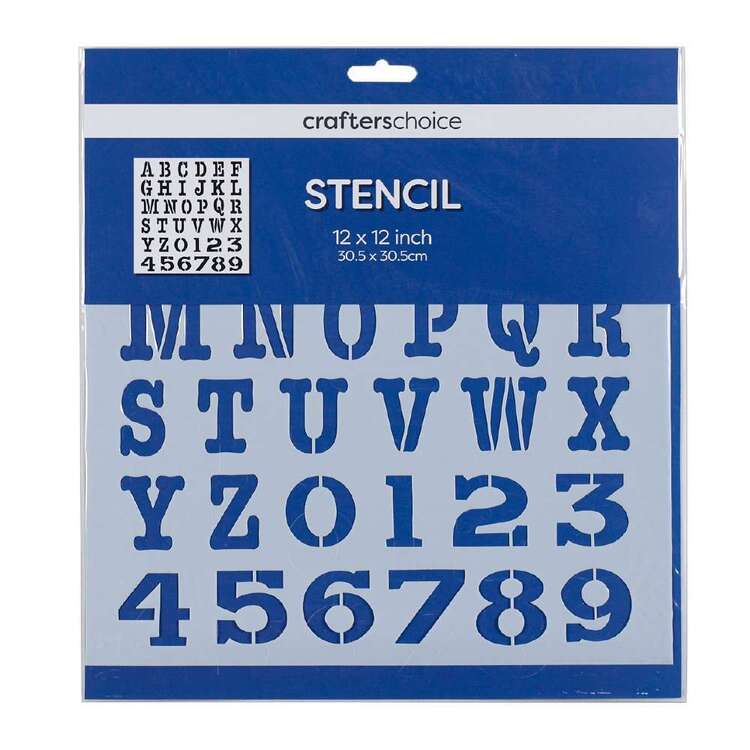 Crafters Choice Alpha And Numbers Stencil