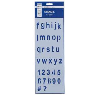 Crafters Choice Long Alpha And Numbers Stencil White 6 x 8 in