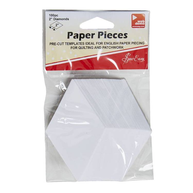 Paper Pieces Pre Cut Diamond White
