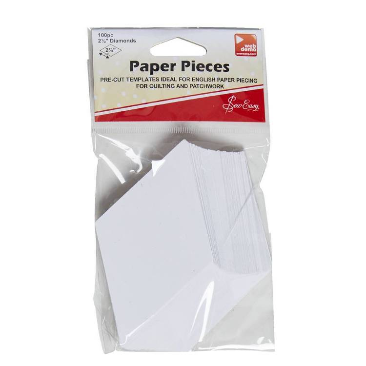 Paper Pieces Pre Cut Diamond White