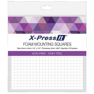 X-Press It 6 mm Square Foam Mounting White 6 mm