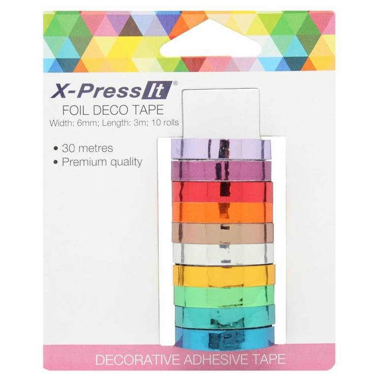 X-Press It Foil Deco Tape Multicoloured 6 mm x 3 m