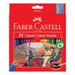 Faber-Castell Classic Colour Pencils With Sharpener 24 Pack Multicoloured