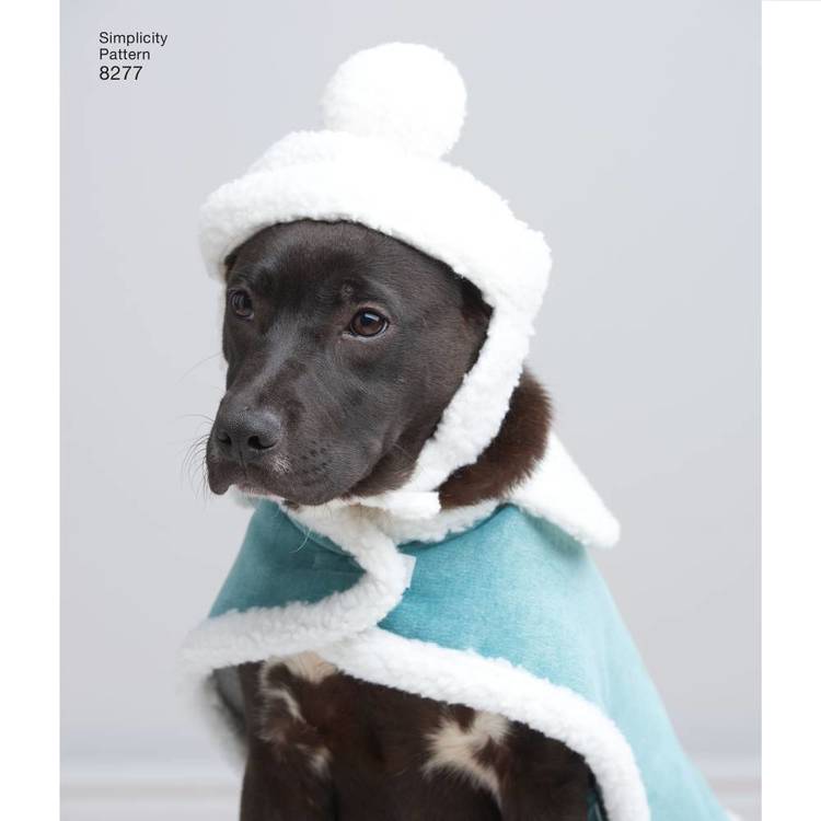 Simplicity Pattern 8277 Fleece Dog Coats & Hats Small - Large