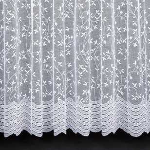 Caprice Ivy Lace-Pack Pencil Pleat Sheer Curtains White