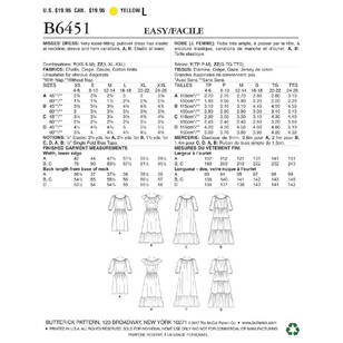 Butterick Pattern B6451 Dresses