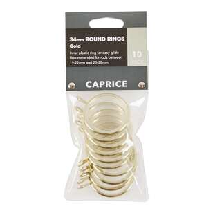 Caprice Round Rings 10Pk Gold