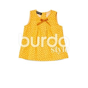 Burda 9358 Baby Dress, Top and Panties Pattern White 3 Months - 2 Years