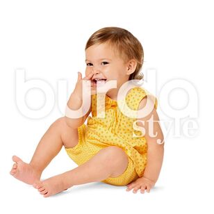 Burda 9358 Baby Dress, Top and Panties Pattern White 3 Months - 2 Years