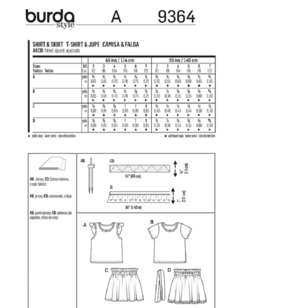 Burda Pattern B9364 Shirt & Skirt 2 - 7
