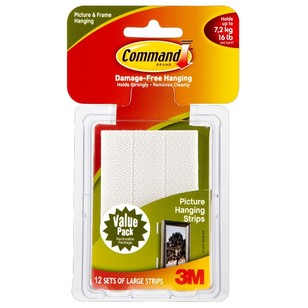 3M Command Picture Hang Strips White