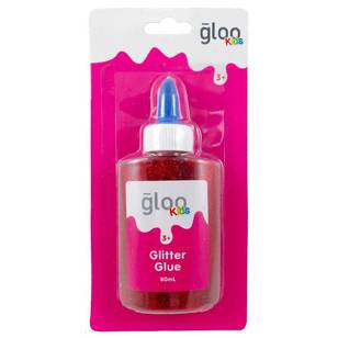 Shamrock Gloo Glitter Glue Red 80 mL