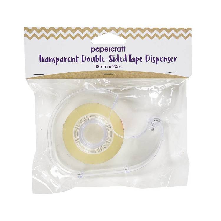 Papercraft Transparent Double Sided Tape Dispenser Clear