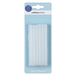 Crafters Choice 12 Pieces Low Temperature Glue Sticks Clear 7 x 100 mm