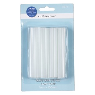 Crafters Choice 50 Pieces Low Temperature Glue Sticks Clear 7 x 100 mm