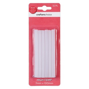Crafters Choice 12 Pieces High Temperature Glue Sticks Clear 7 x 100 mm