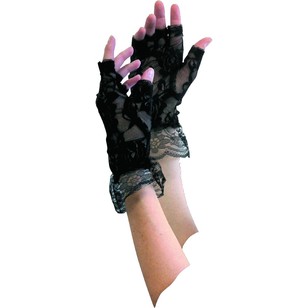 Amscan Fingerless Lace Gloves Multicoloured