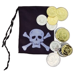 Amscan Pirate Coin & Pouch Set Multicoloured